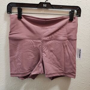 Old Navy Powersoft Active High Rise Bikeshort 3" Inseam Solid Lark Pink, Med